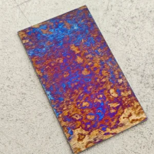 Titanium Damascus sheet 2.4x54x94mm(0.09×2.12×3.70”)
